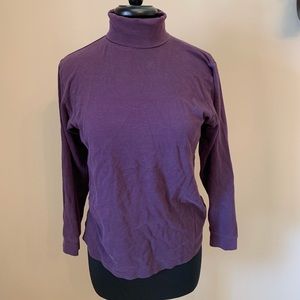 purple turtleneck top